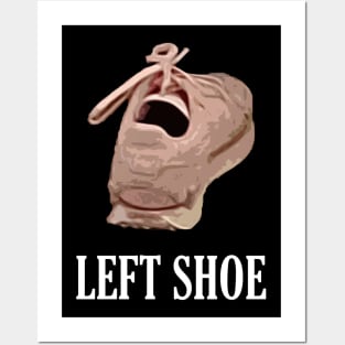 Left Pink Shoe with Mouth Open Meme Posters and Art